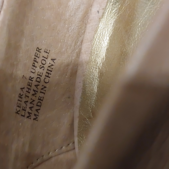 Zigi soho beige leather platform shoes heels size 7 - Picture 7 of 8